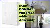 Ikea Dombas Large Size 3 Door Wardrobe, White, 140x181cm, Adjustable Shelves Hinges